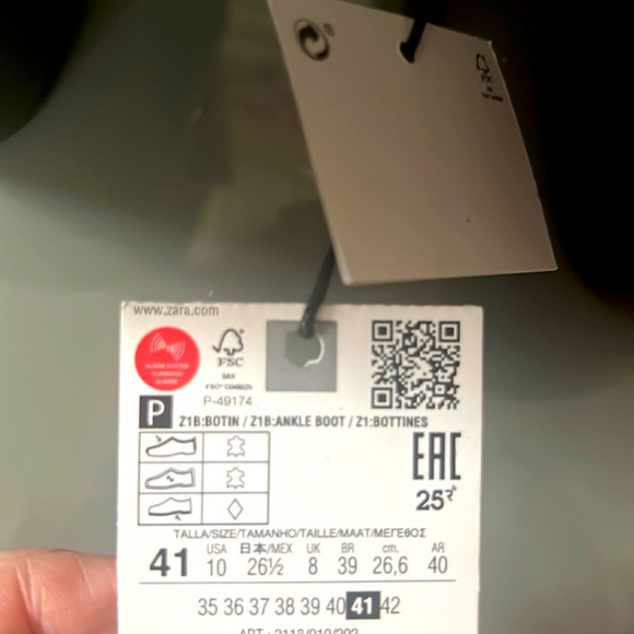 Zara leather cowboy boots size 10 - Picture 10 of 10